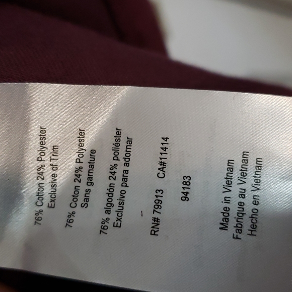 Jessica Simpson Burgundy Hooded Velour Maternity Dress Size XL - Picture 11 of 11